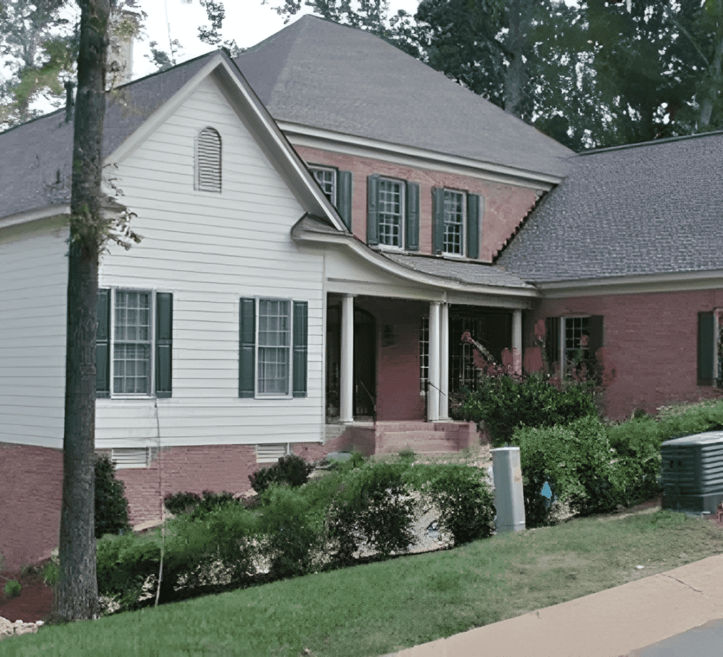 Brick and siding suburban house