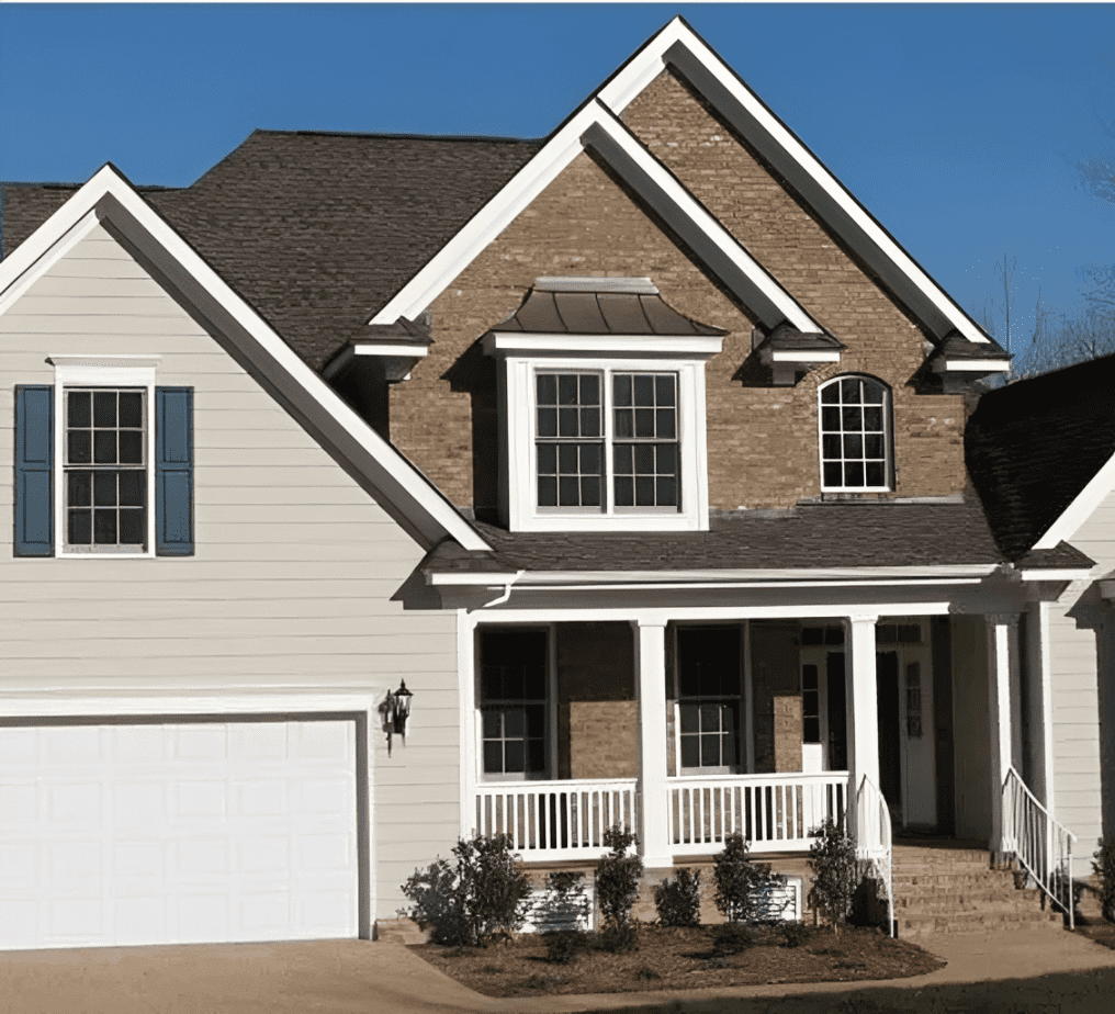 Suburban house with front porch